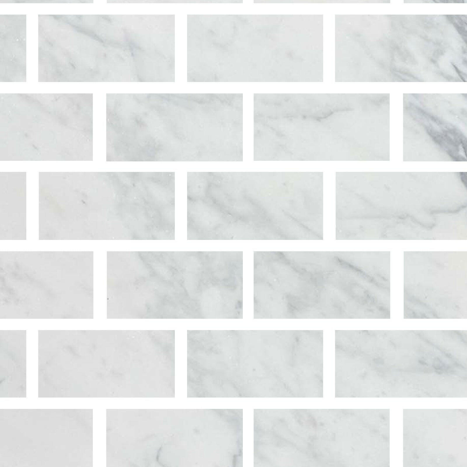 3x6 Italian Statuary White Marble Honed Tile-American Tile Depot