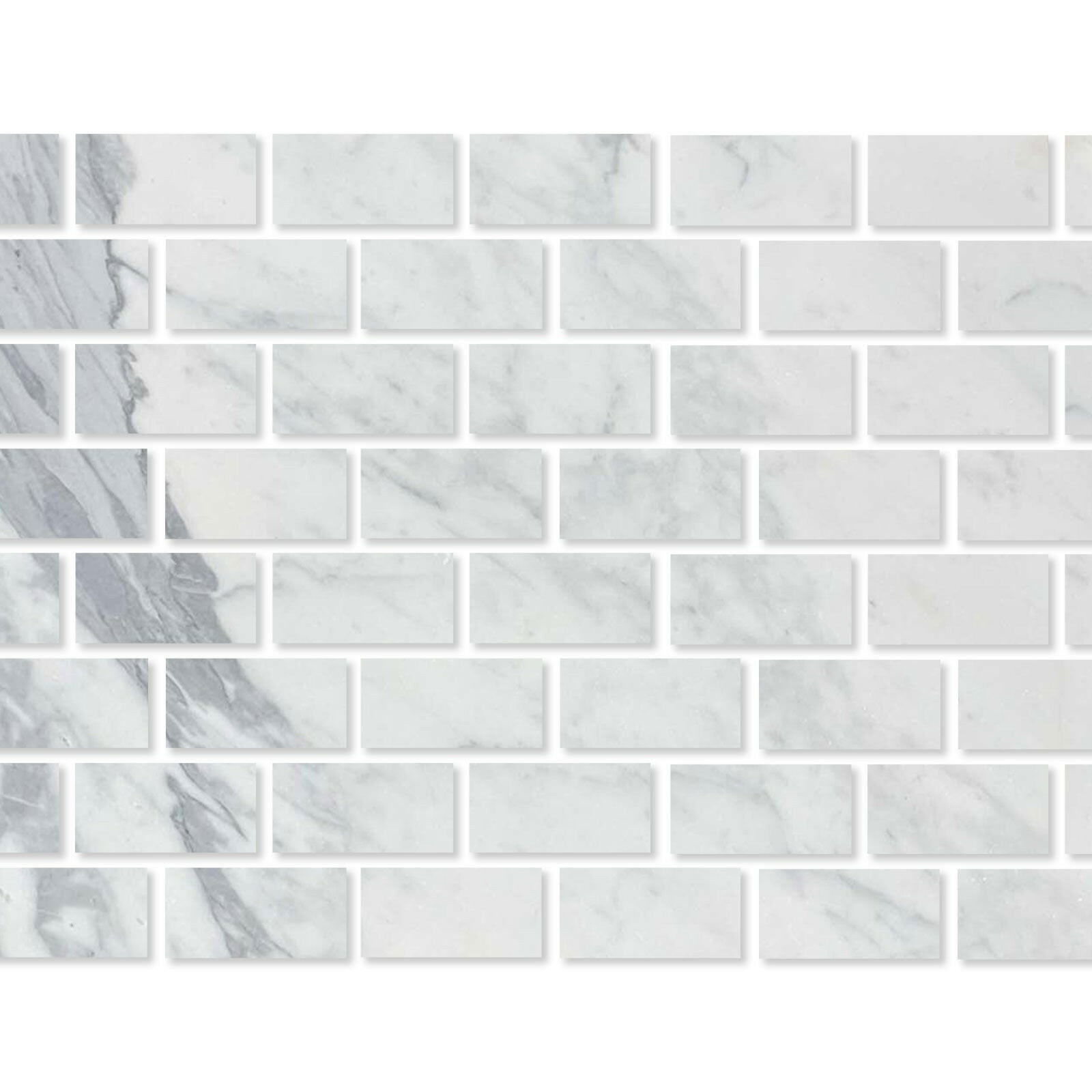 3x6 Italian Statuary White Marble Honed Tile-American Tile Depot