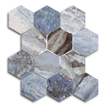 4" Mirage Ocean Polished Hexagon Porcelain Mosaic Tile 4" Mirage Ocean Polished Hexagon Porcelain Mosaic Tile - American Tile Depot