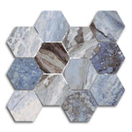 4" Mirage Ocean Polished Hexagon Porcelain Mosaic Tile 4" Mirage Ocean Polished Hexagon Porcelain Mosaic Tile - American Tile Depot