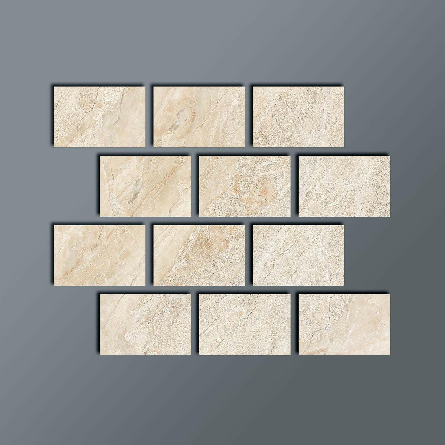 4 X 6 Diano Royal (Queen Beige) Marble Honed Tile-American Tile Depot