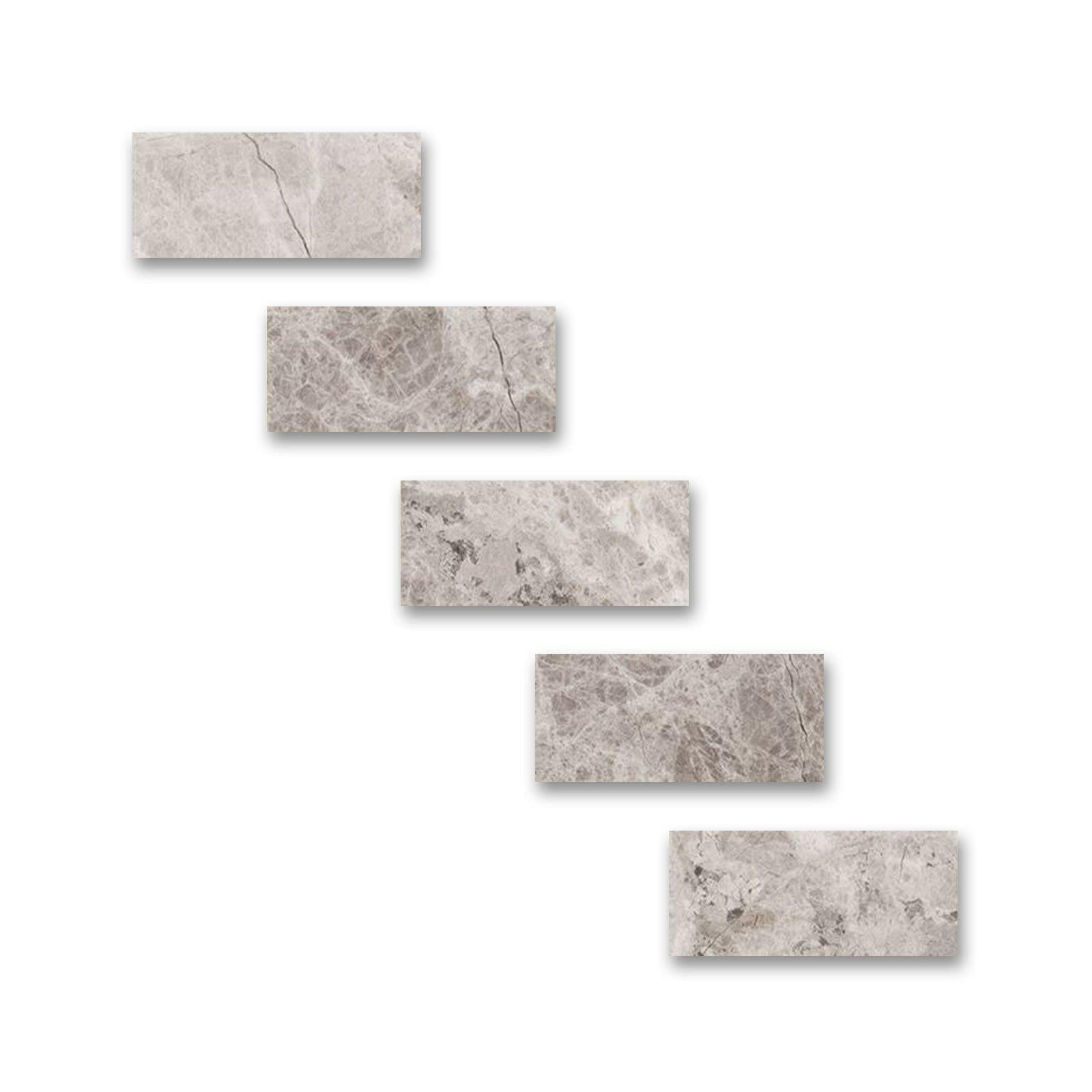 4 X 6 Tundra Gray (Atlantic Gray) Marble Polished Tile-American Tile Depot