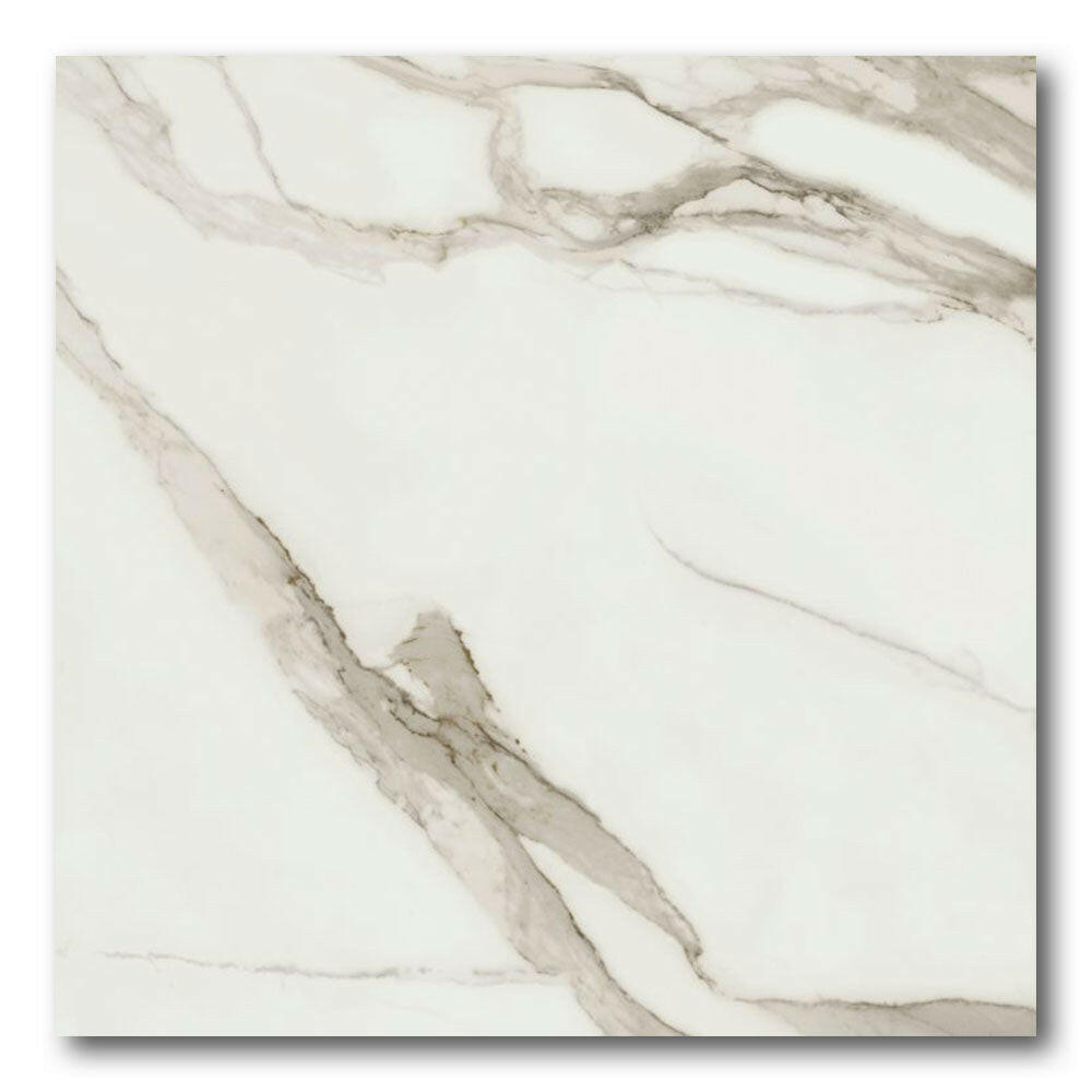 48x48 Virello Calacatta Soft Matte Marble Look Porcelain Tile