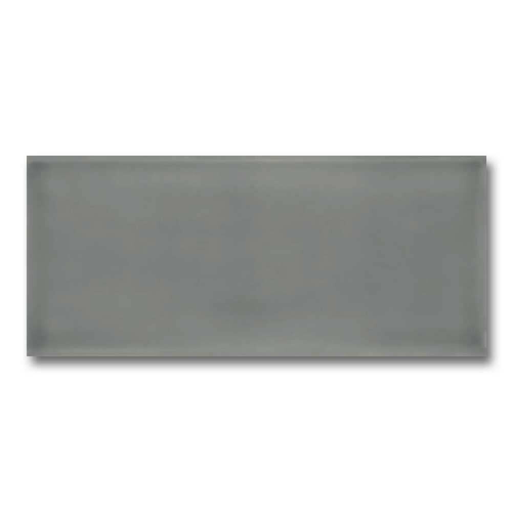 4x10 Brio Surface Dark Gray Solid Look Glossy Ceramic Wall Tile