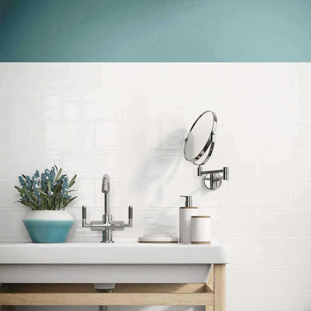 4x10 Palette White Ice Glossy Ceramic Wall Tile 4x10 Palette White Ice Glossy Ceramic Wall Tile - American Tile Depot
