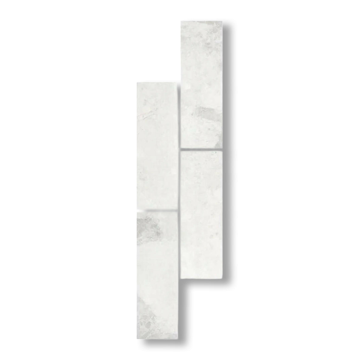 4x12 Bianco Congelato Dolomite Leathered Tile - American Tile Depot