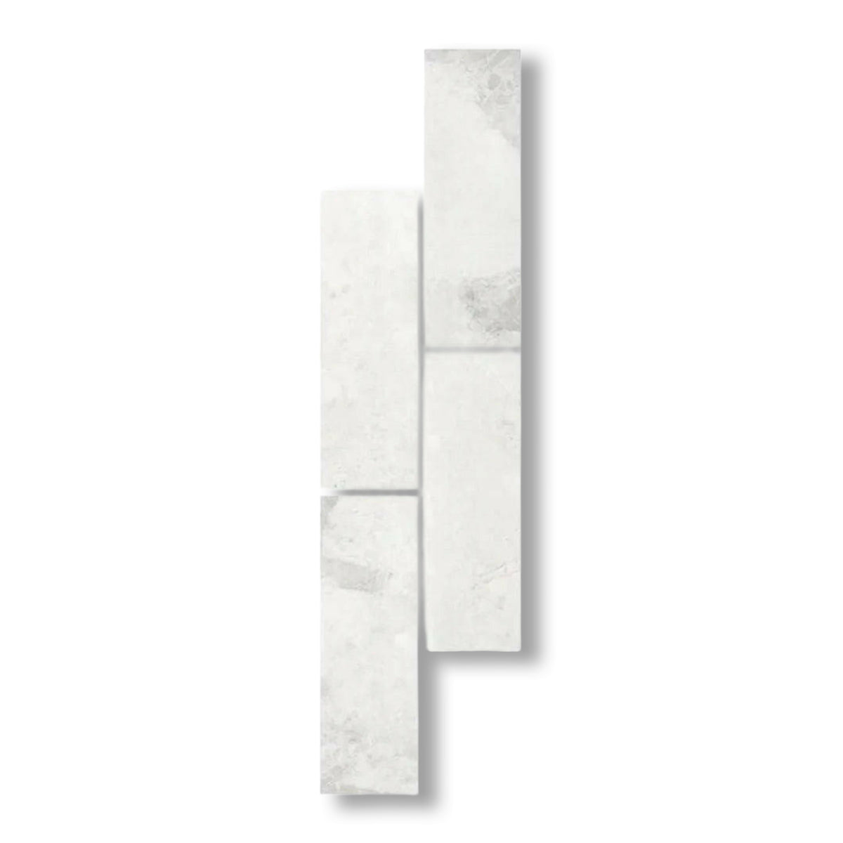 4x12 Bianco Congelato Dolomite Leathered Tile - American Tile Depot