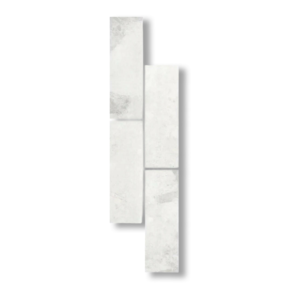 4x12 Bianco Congelato Dolomite Leathered Tile - American Tile Depot