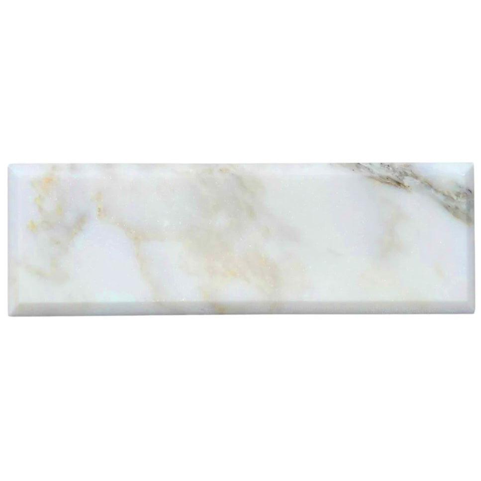 4x12 Calacatta Gold Marble Polished & Beveled Tile 4x12 Calacatta Gold Marble Polished & Beveled Tile - American Tile Depot