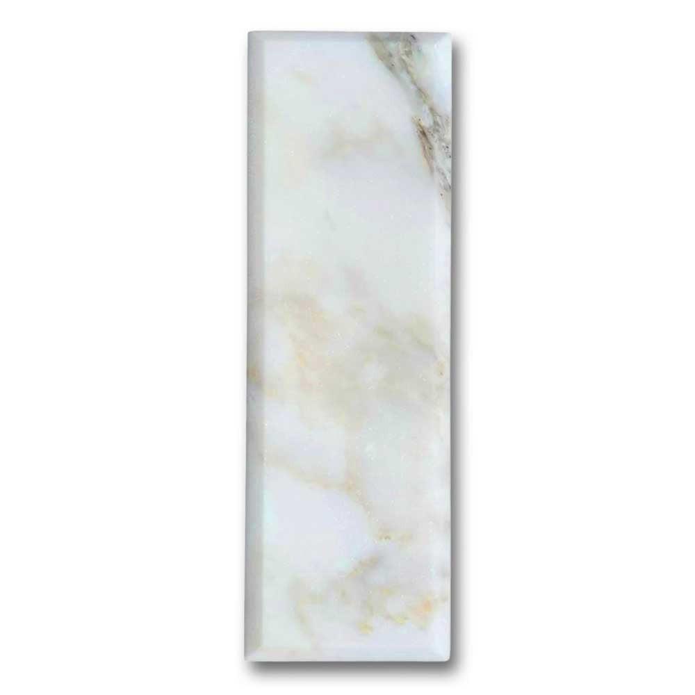 4x12 Calacatta Gold Marble Polished & Beveled Tile - American Tile Depot