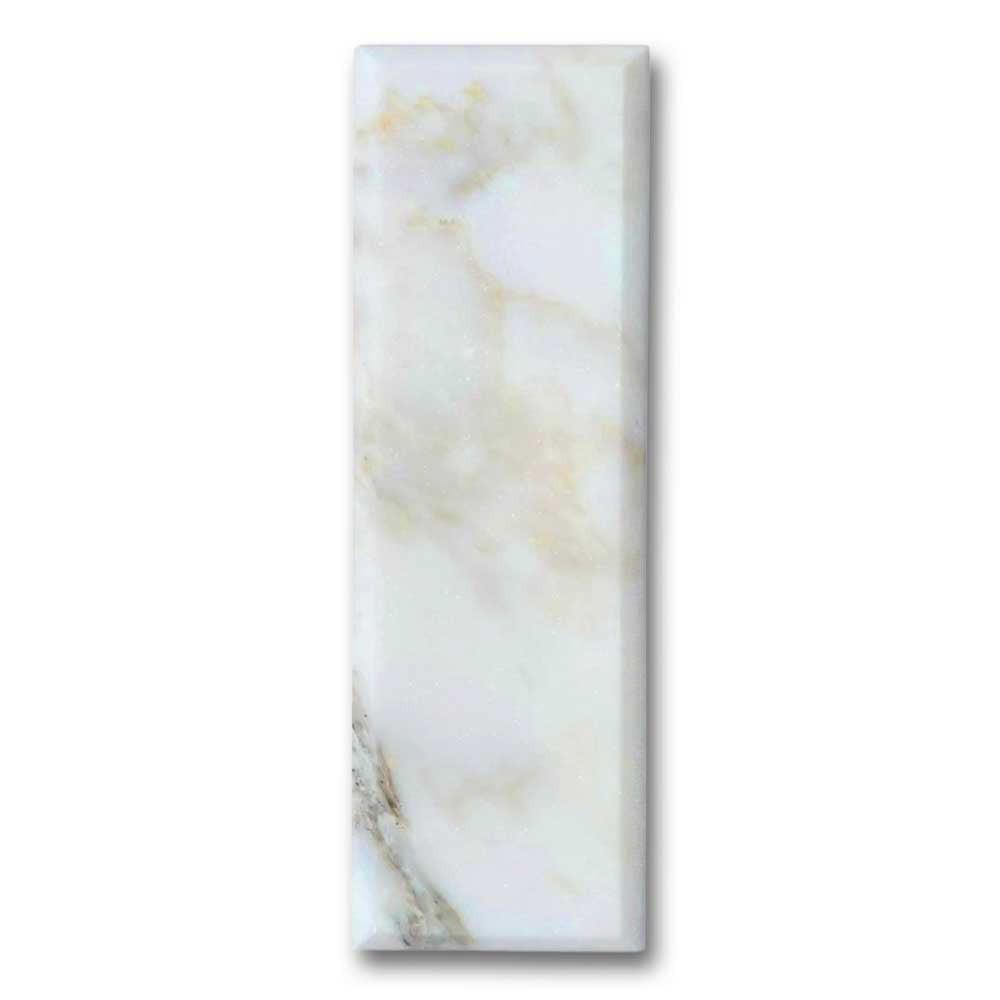 4x12 Calacatta Gold Marble Polished & Beveled Tile - American Tile Depot