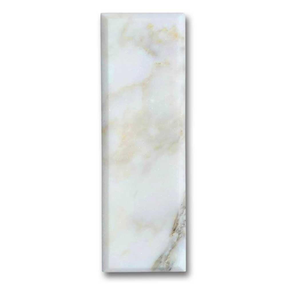 4x12 Calacatta Gold Marble Polished & Beveled Tile - American Tile Depot