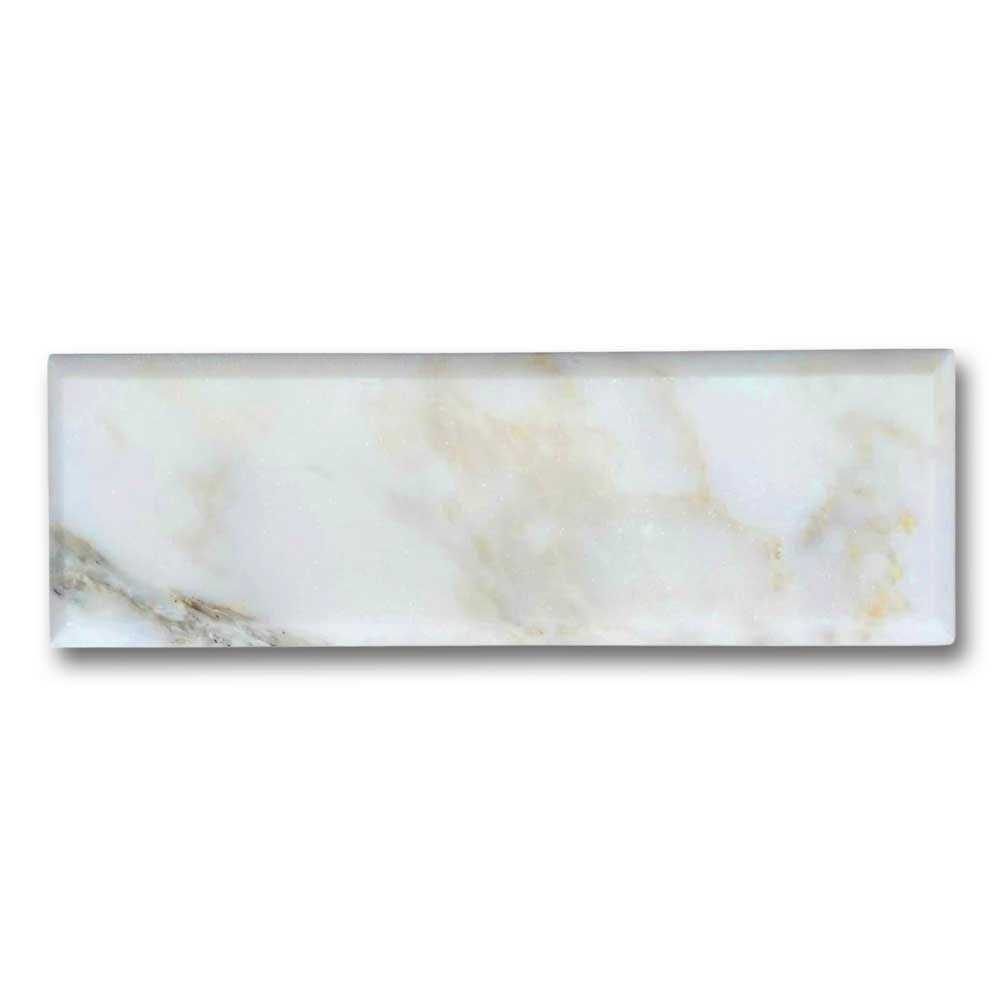 4x12 Calacatta Gold Marble Polished & Beveled Tile