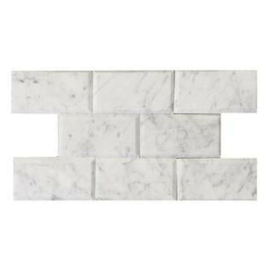4x12 Carrara White Marble Polished & Beveled Tile 4x12 Carrara White Marble Polished & Beveled Tile - American Tile Depot