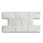 4x12 Carrara White Marble Polished & Beveled Tile - American Tile Depot