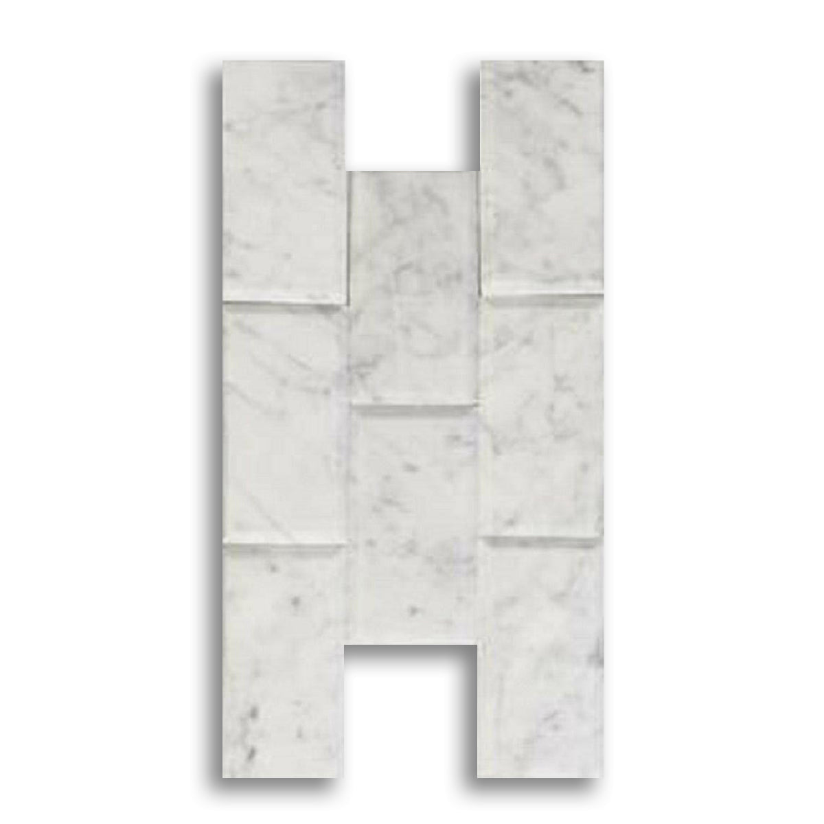 4x12 Carrara White Marble Polished & Beveled Tile - American Tile Depot
