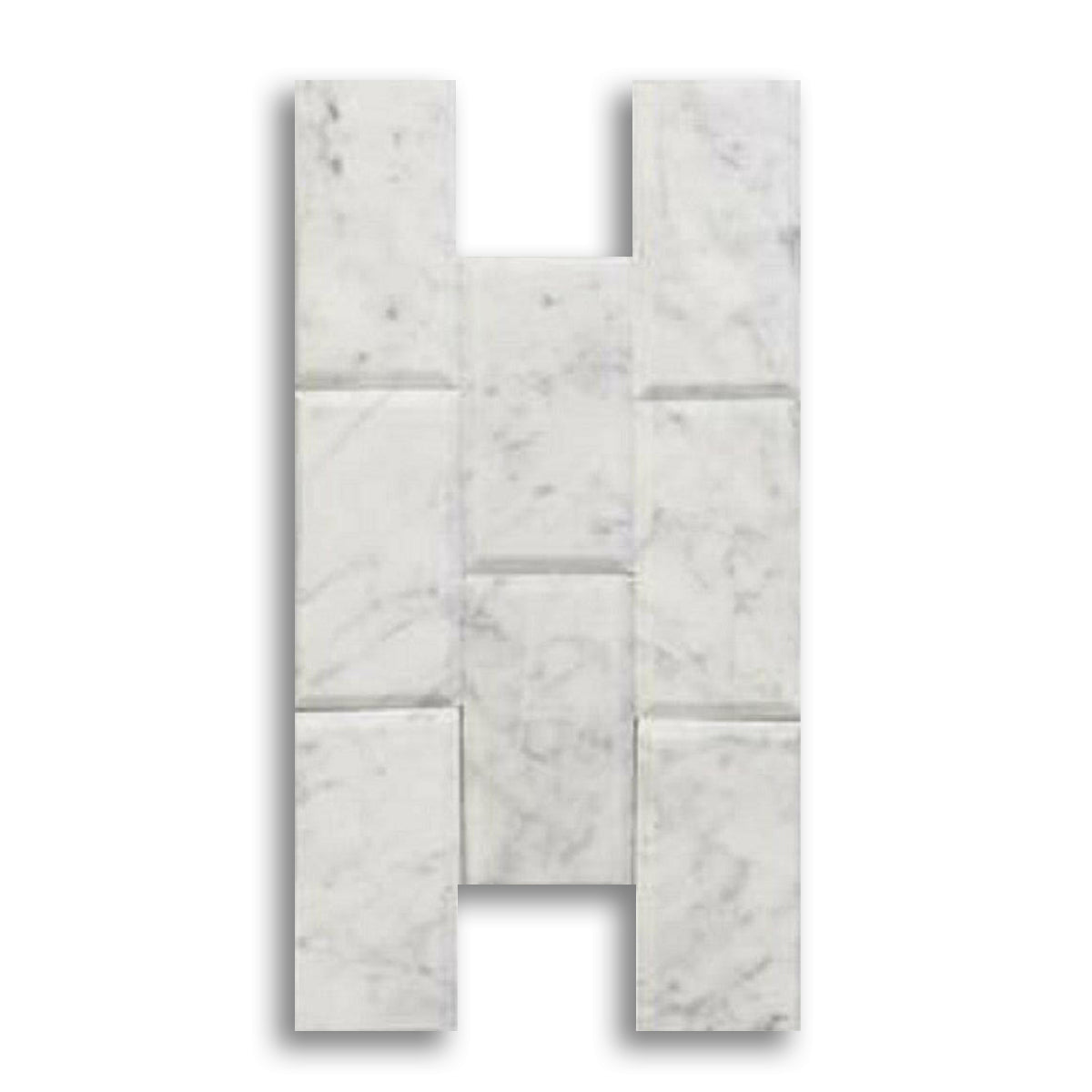 4x12 Carrara White Marble Polished & Beveled Tile - American Tile Depot