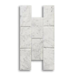 4x12 Carrara White Marble Polished & Beveled Tile - American Tile Depot
