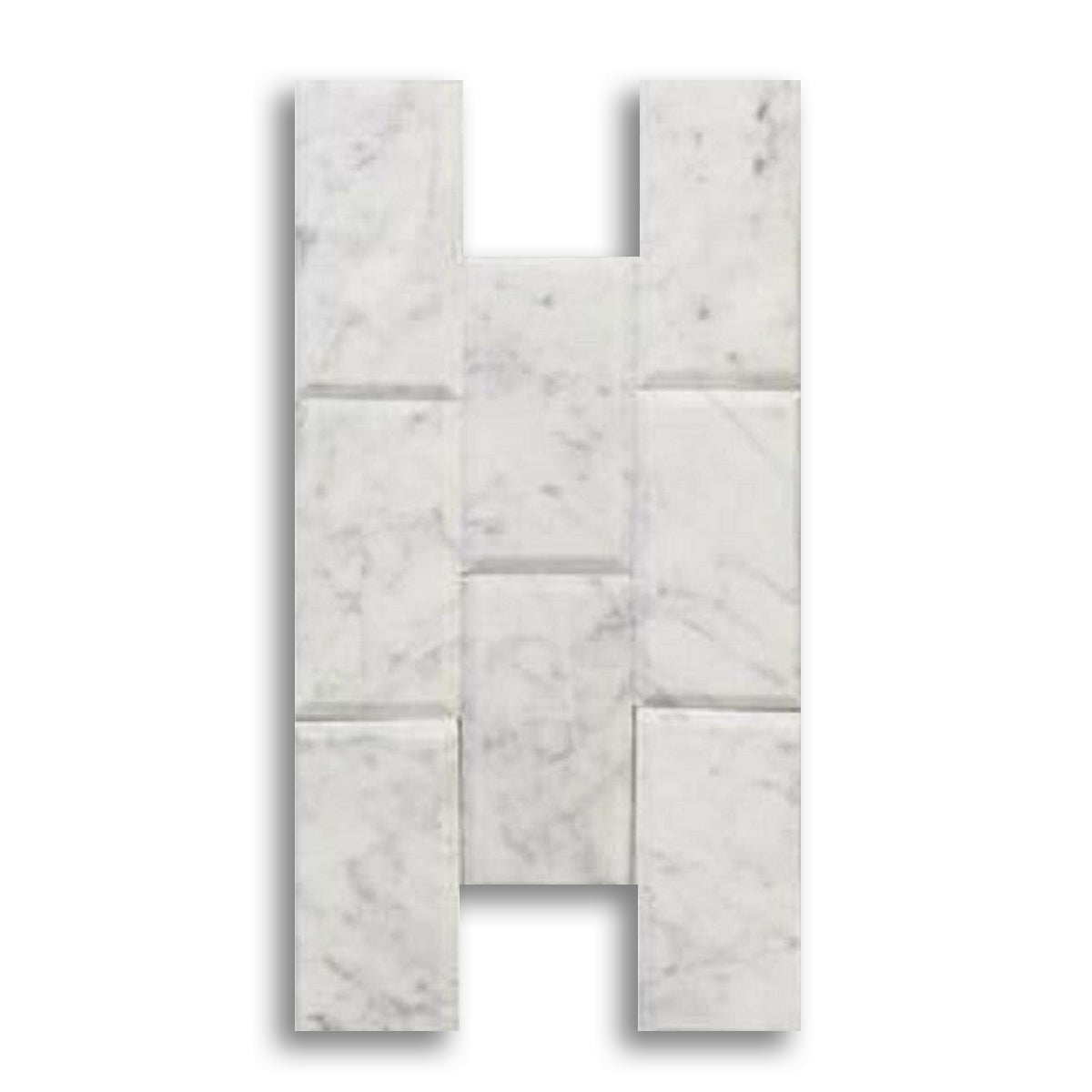 4x12 Carrara White Marble Polished & Beveled Tile - American Tile Depot