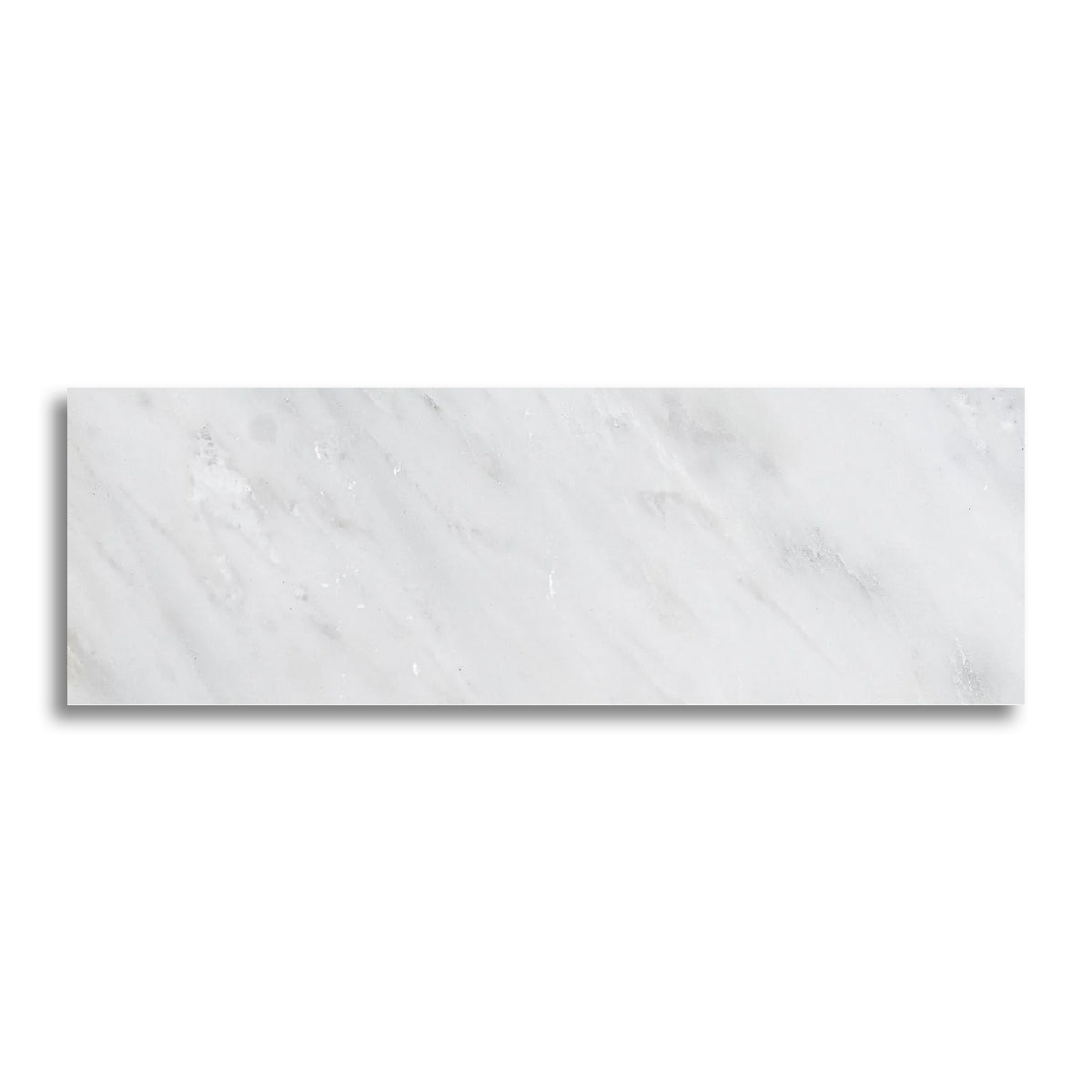 4x12 Oriental White / Asian Statuary Marble Honed Tile - American Tile Depot