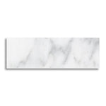 4x12 Oriental White / Asian Statuary Marble Honed Tile - American Tile Depot