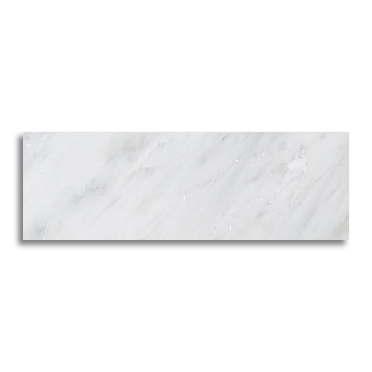 4x12 Oriental White / Asian Statuary Marble Honed Tile - American Tile Depot