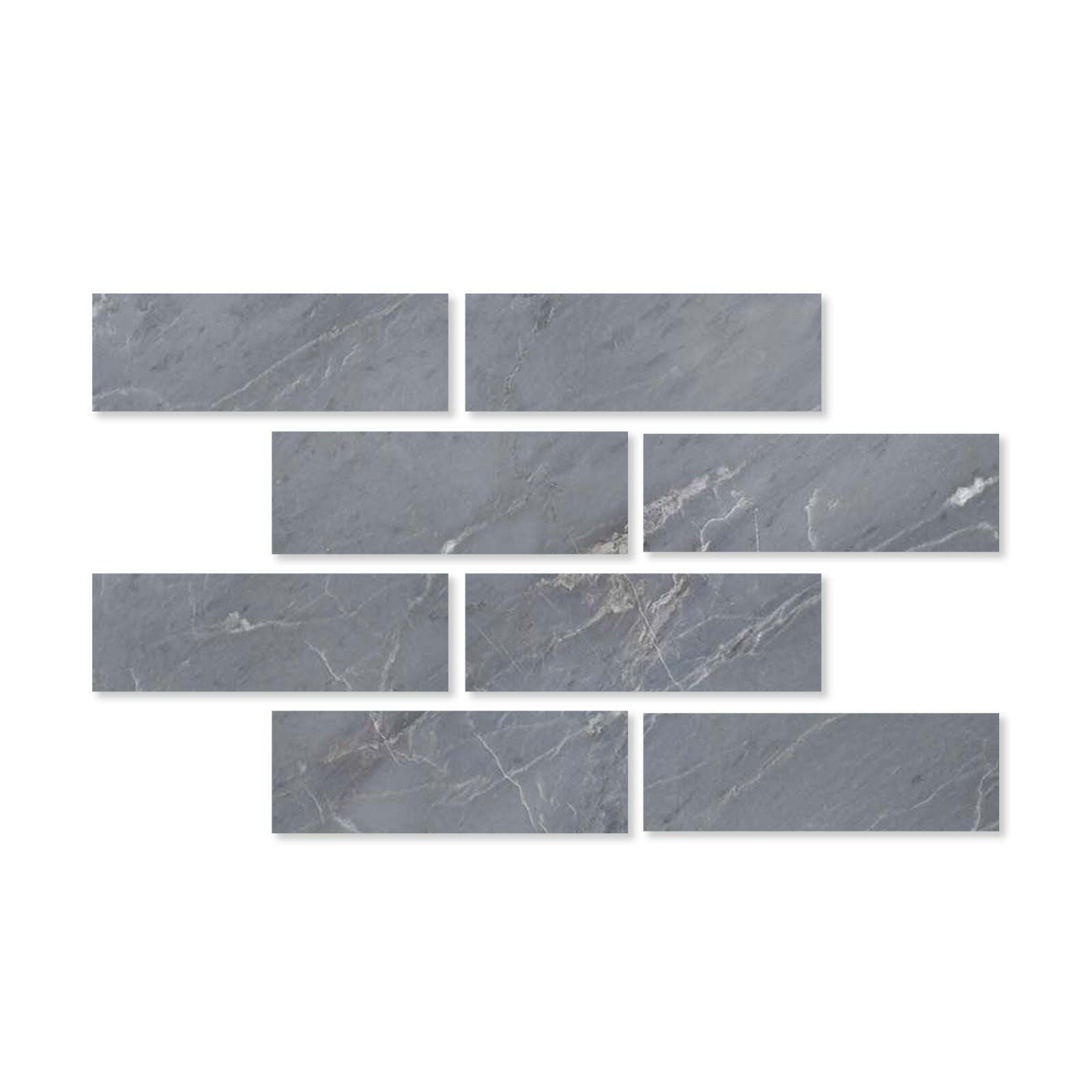 4x12 Bardiglio Imperiale Marble Honed Tile-American Tile Depot