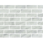 4x12 Bianco Venatino Marble Polished Tile-American Tile Depot