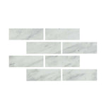4x12 Bianco Venatino Marble Polished Tile-American Tile Depot