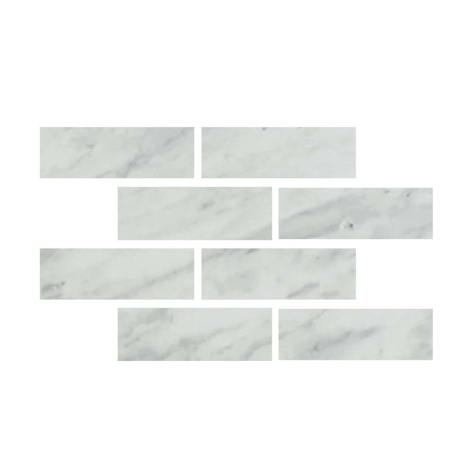 4x12 Bianco Venatino Marble Polished Tile-American Tile Depot