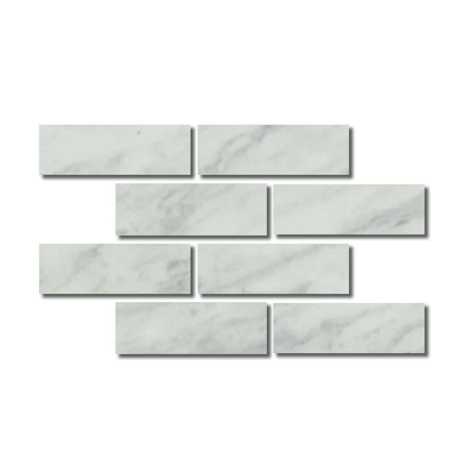 4x12 Bianco Venatino Marble Polished Tile-American Tile Depot