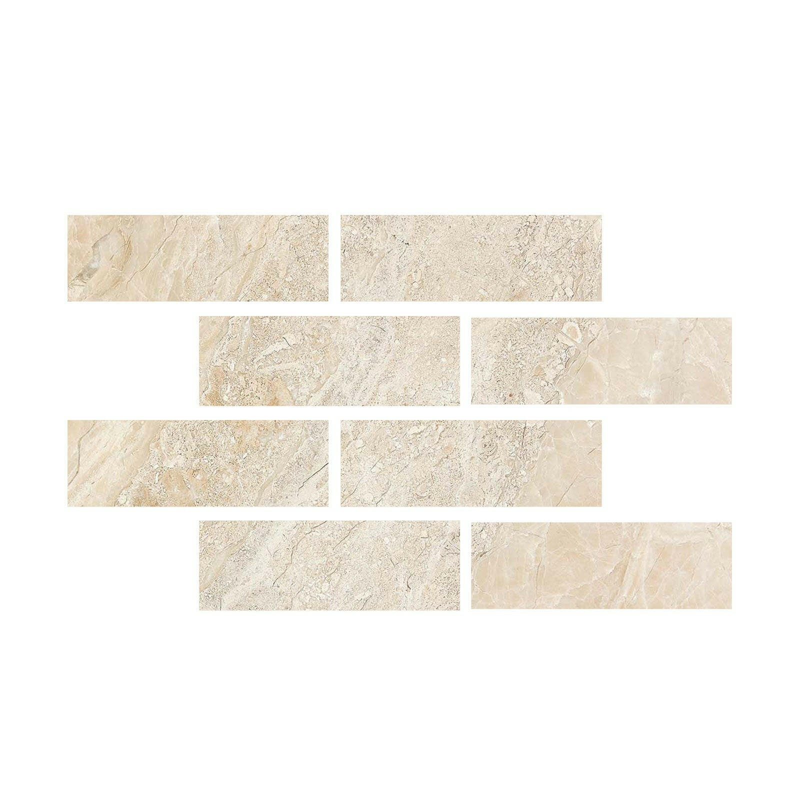 4x12 Diano Royal (Queen Beige) Marble Polished Tile-American Tile Depot