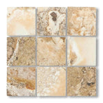 4x4 Antico Onyx Travertine Tumbled Tile - American Tile Depot