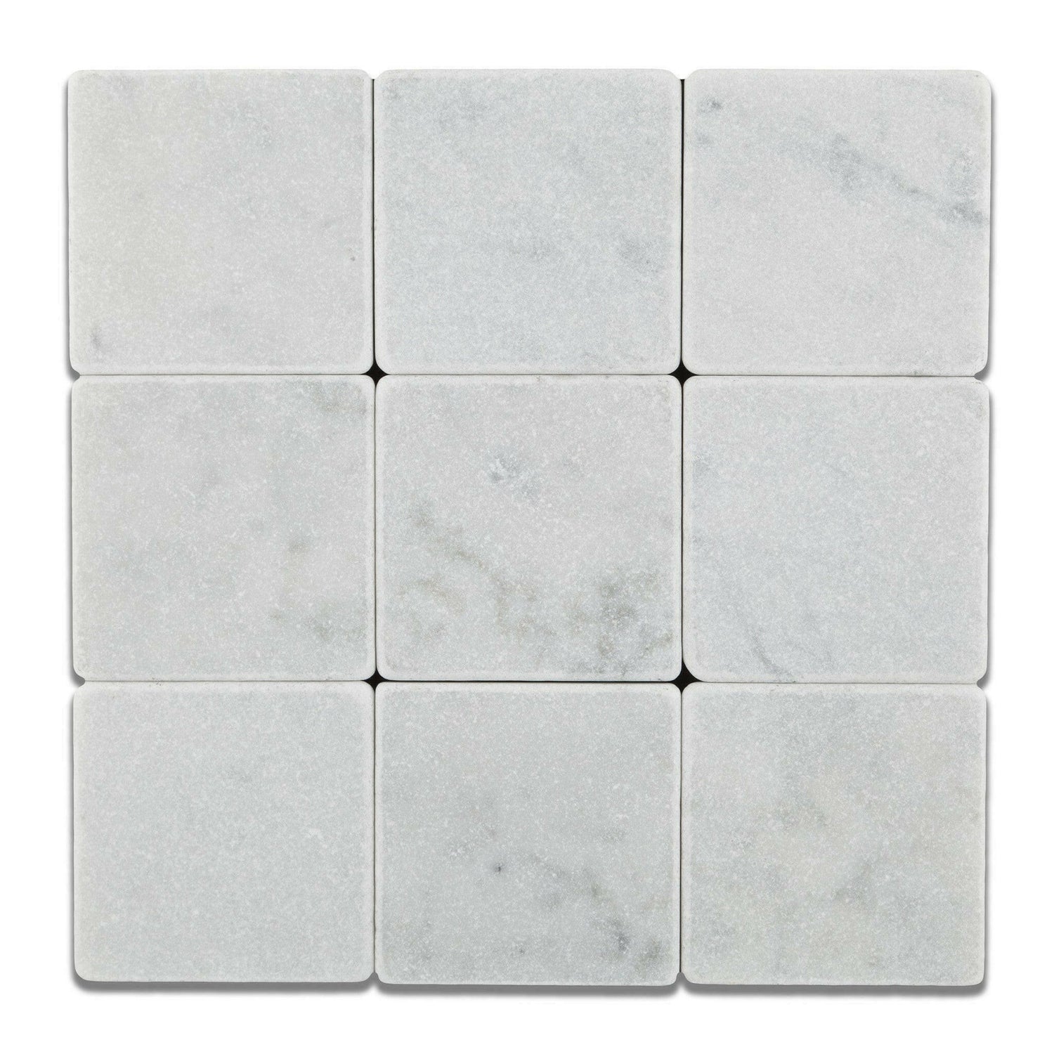 4x4 Carrara White Marble Tumbled Tile 4x4 Carrara White Marble Tumbled Tile - American Tile Depot