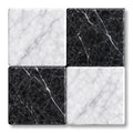 6x6 Marquina & Carrara White Tumbled