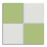 4x4 Checkerboard Tile - Palette Spring Green & White Ice Glossy Ceramic - American Tile Depot