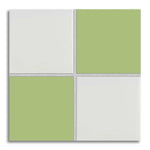 4x4 Checkerboard Tile - Palette Spring Green & White Ice Glossy Ceramic - American Tile Depot