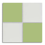 4x4 Checkerboard Tile - Palette Spring Green & White Ice Glossy Ceramic - American Tile Depot