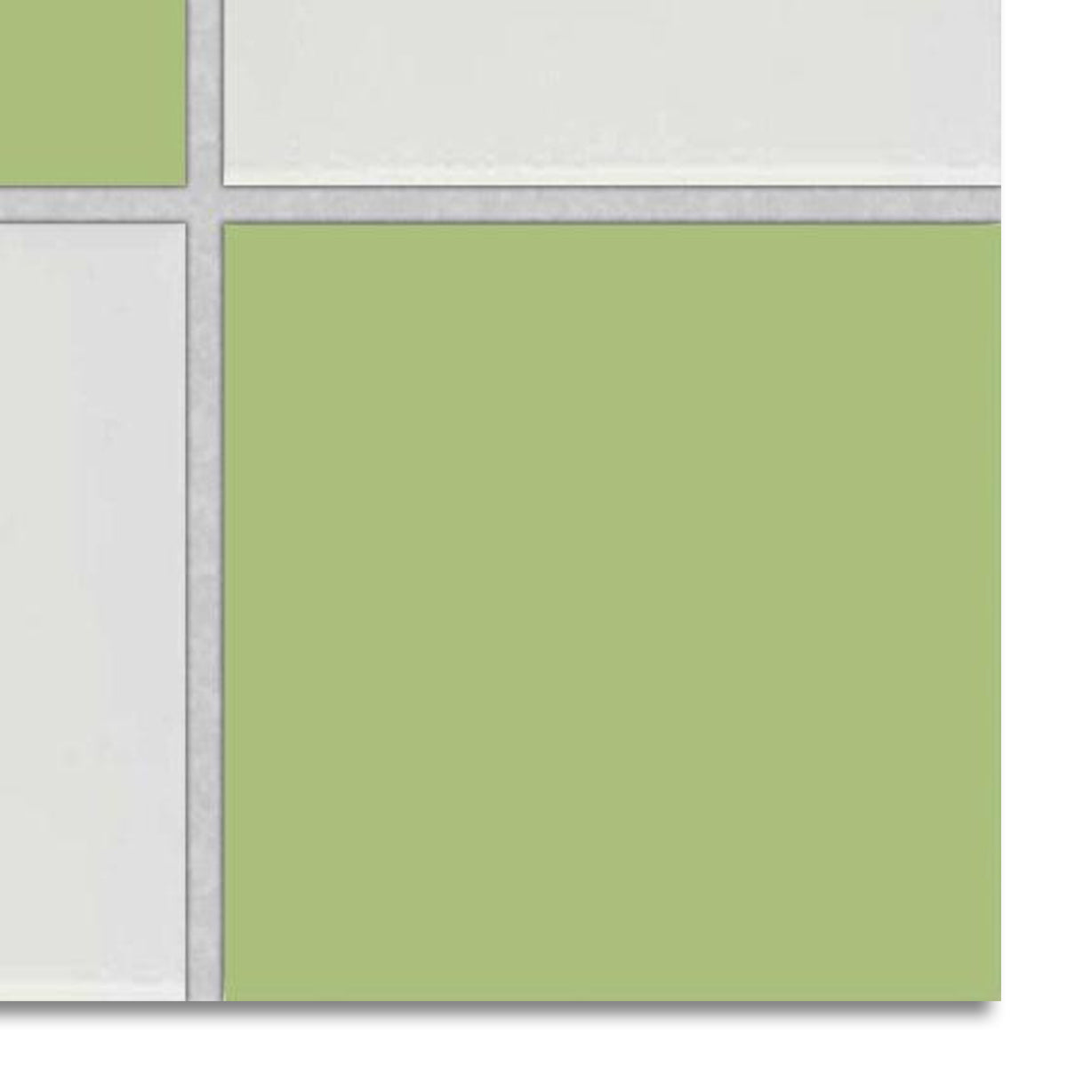 4x4 Checkerboard Tile - Palette Spring Green & White Ice Glossy Ceramic - American Tile Depot