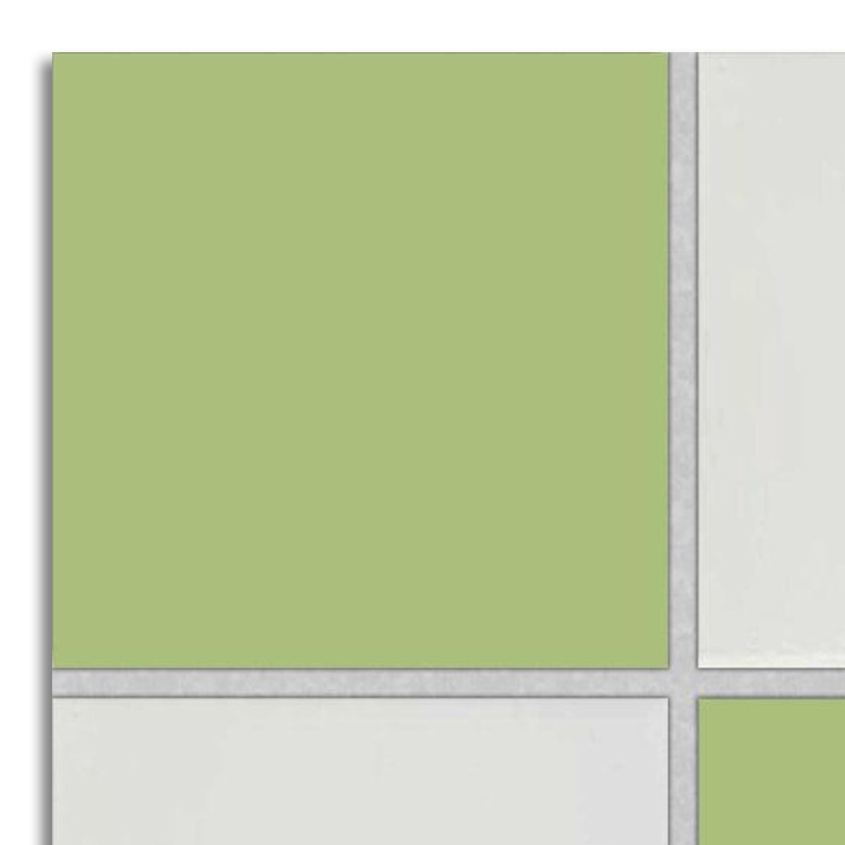 4x4 Checkerboard Tile - Palette Spring Green & White Ice Glossy Ceramic - American Tile Depot