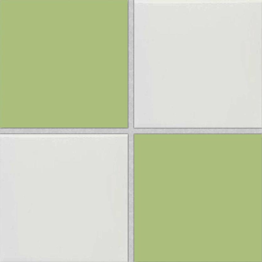 4x4 Checkerboard Tile - Palette Spring Green & White Ice Glossy Ceramic 4x4 Checkerboard Tile - Palette Spring Green & White Ice Glossy Ceramic - American Tile Depot