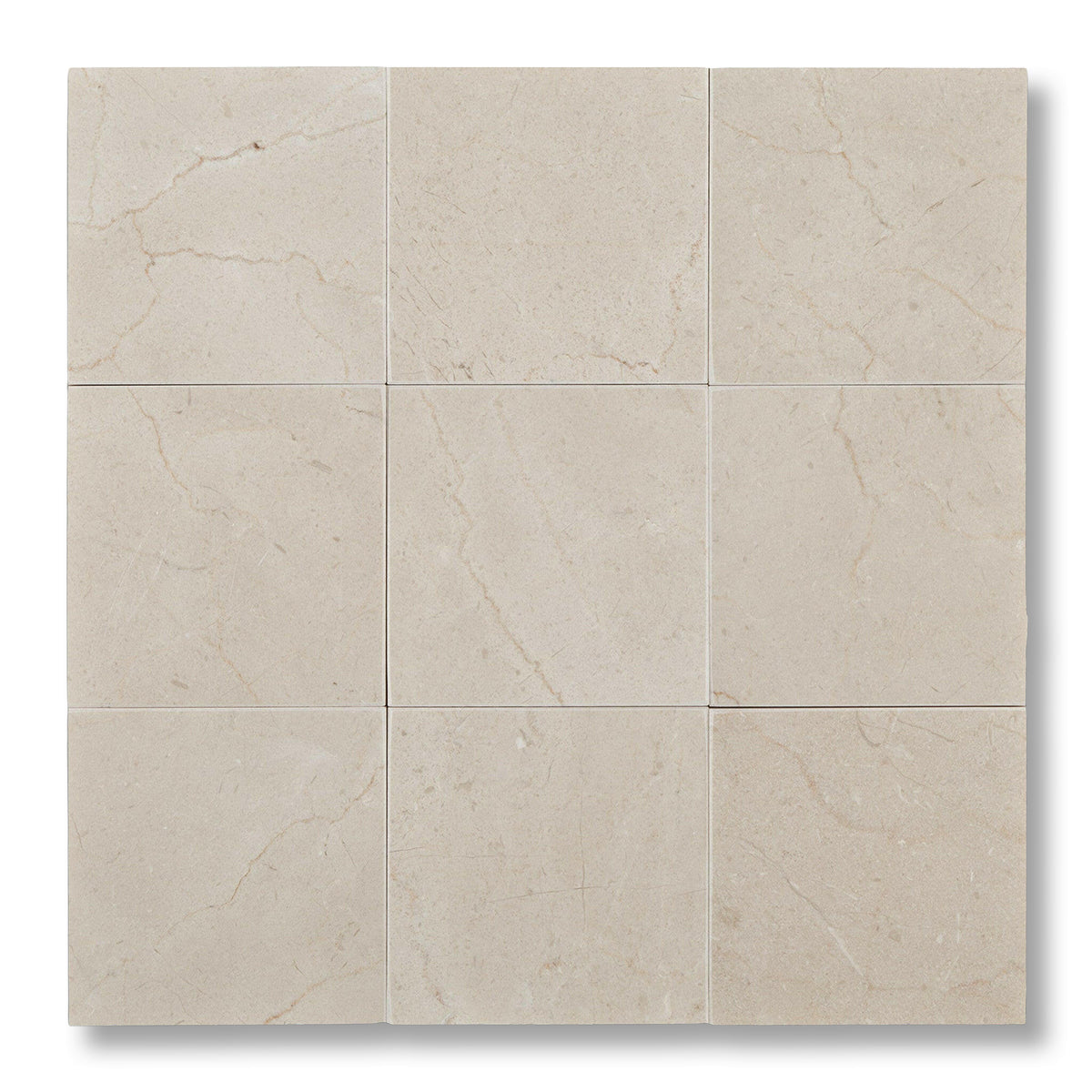 4x4 Crema Marfil Marble Honed Tile - American Tile Depot