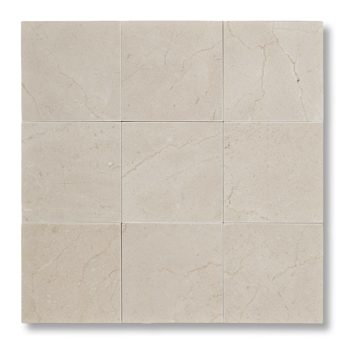 4x4 Crema Marfil Marble Honed Tile - American Tile Depot