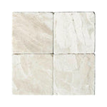 4x4 Diano Royal (Queen Beige) Marble Tumbled Tile - American Tile Depot