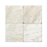 4x4 Diano Royal (Queen Beige) Marble Tumbled Tile - American Tile Depot