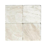 4x4 Diano Royal (Queen Beige) Marble Tumbled Tile - American Tile Depot
