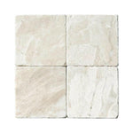 4x4 Diano Royal (Queen Beige) Marble Tumbled Tile - American Tile Depot