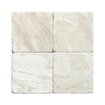 4x4 Diano Royal (Queen Beige) Marble Tumbled Tile - American Tile Depot