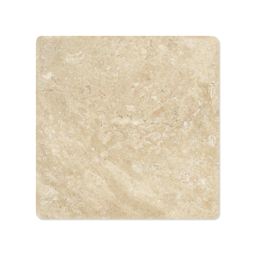 4x4 Durango Cream Travertine Tumbled Tile - American Tile Depot