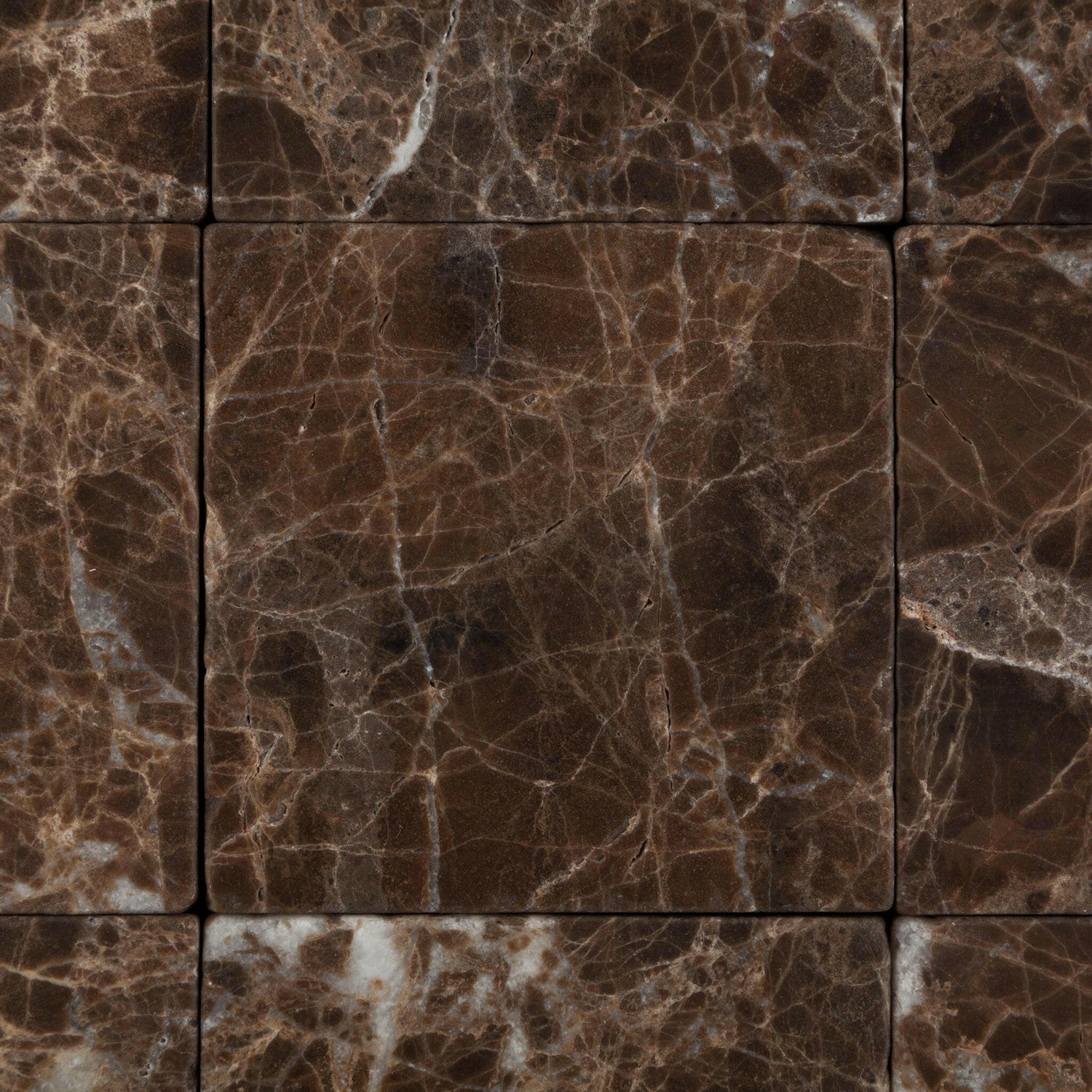 4x4 Emperador Dark Marble Tumbled Tile 4x4 Emperador Dark Marble Tumbled Tile - American Tile Depot